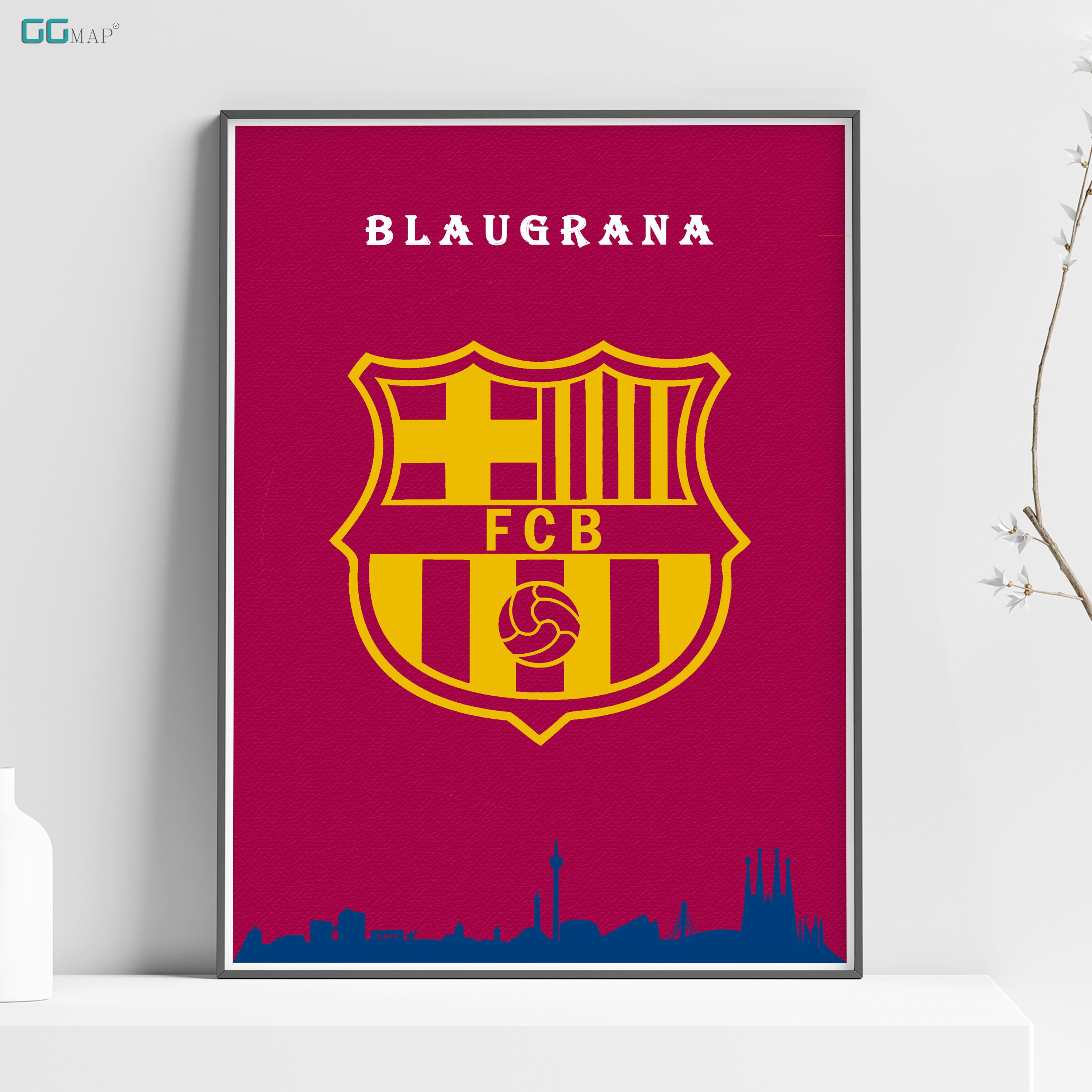 BARCELONA Skyline Poster Barcelona Print Home Decor Barcelona Wall
