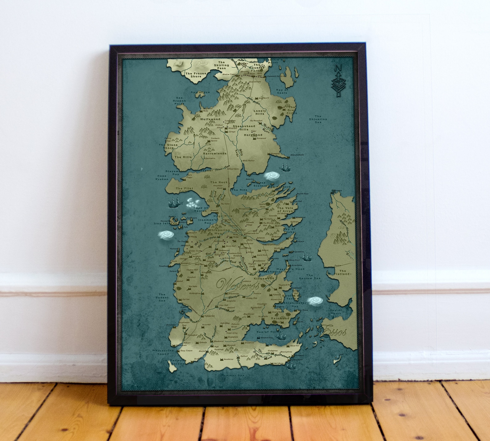Game of Thrones, Westeros Map, Winter is Here, Christmas Gifts, Gift