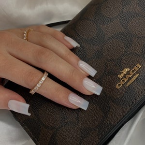 Milky White Press On Nail Set