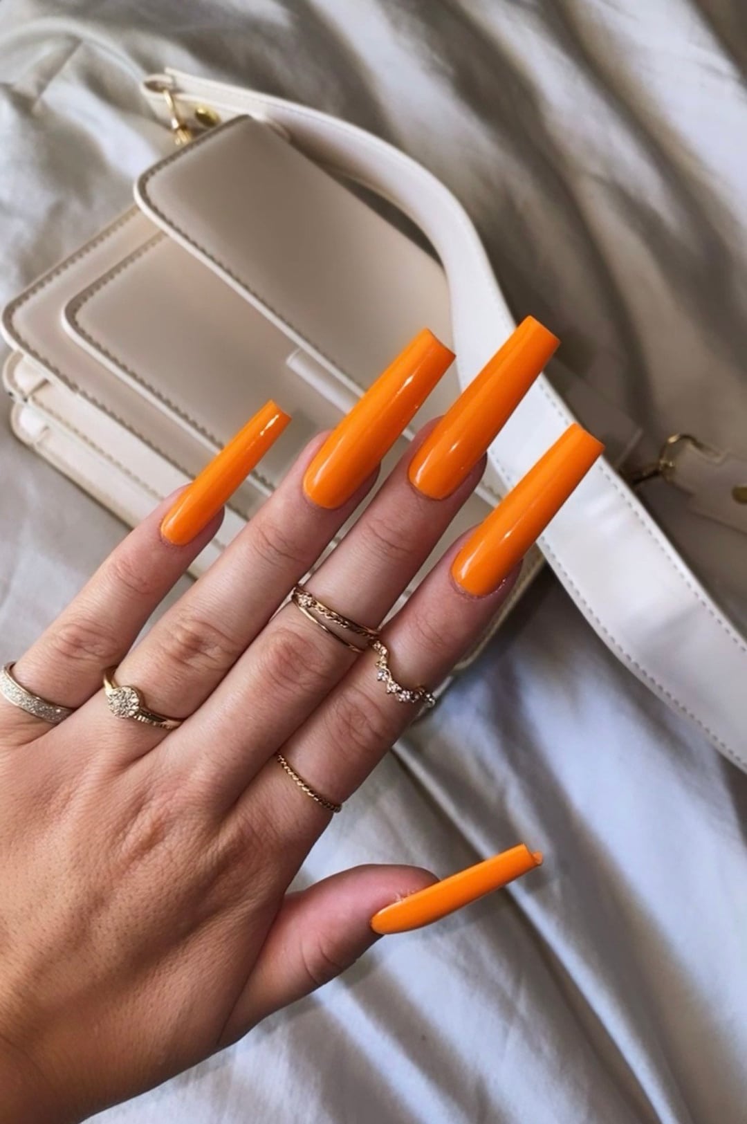 Juicy Orange - Press on Nail Set - Etsy
