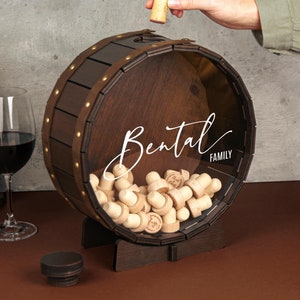 Personalized Wine Cork Holder, Custom Wooden Memory Box for Wine Lovers, Unique Gift for Wedding, Anniversary, Housewarming, Valentines Day