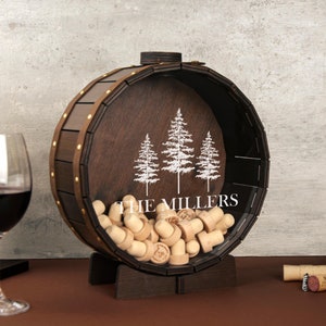 Wine Cork Holder Home Decor Personalized Wine Cork Shadow Box Housewarming Gift First Home for Couple Unique New Home Gift for Wine Lover