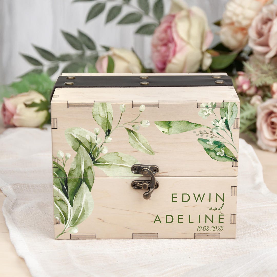 Guest Collection Box Alternative Wedding Guest Book, Unique Wedding Card Box, Personalized ...