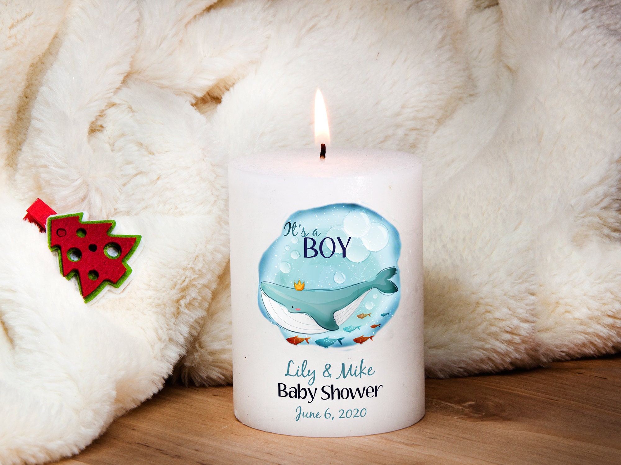 Baby Shower Candles It's a Boy Personalized Candle New Etsy