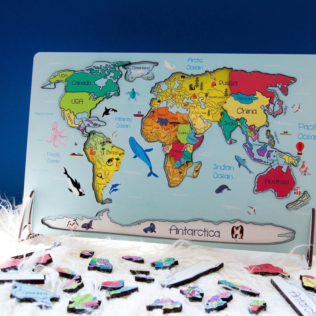 Kids World Map Puzzle Kids World Map Puzzle