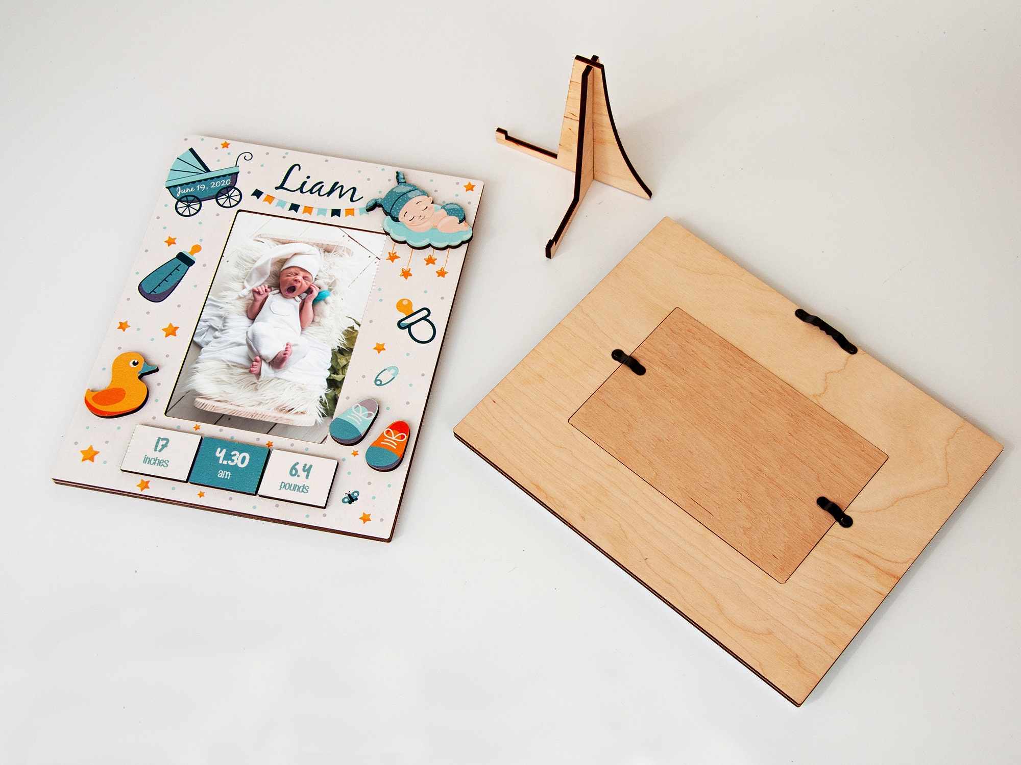 Baby Picture Frame New Mom Gift Custom Photo Frame New Baby Etsy