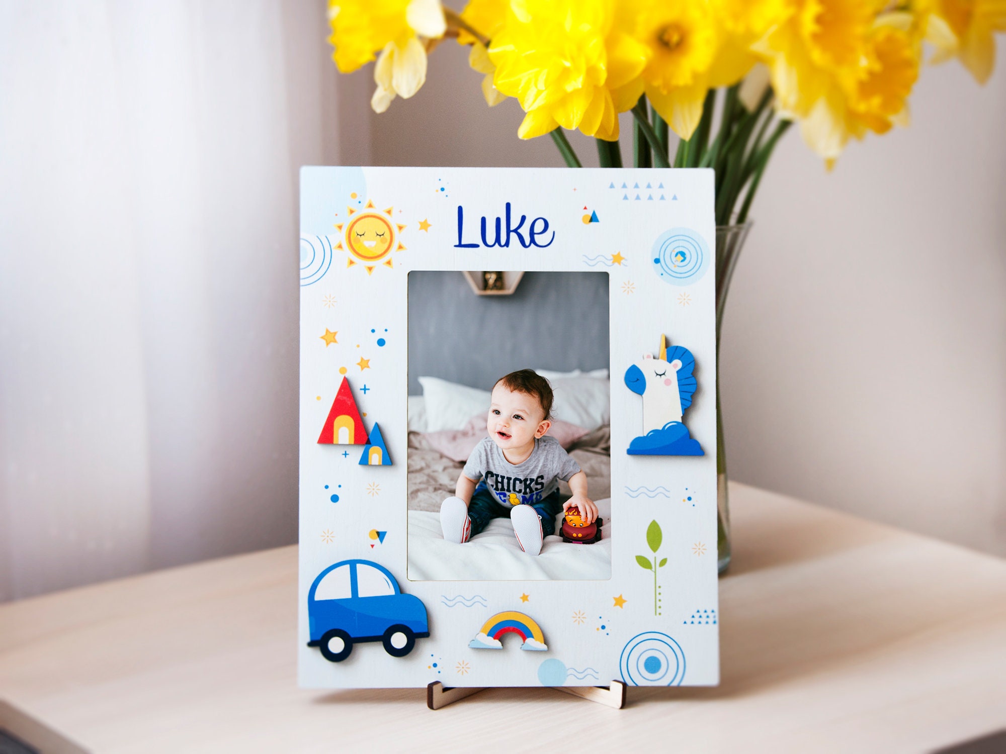 Personalized Baby Picture Frame Nursery Decor 3D Kids Photo Etsy