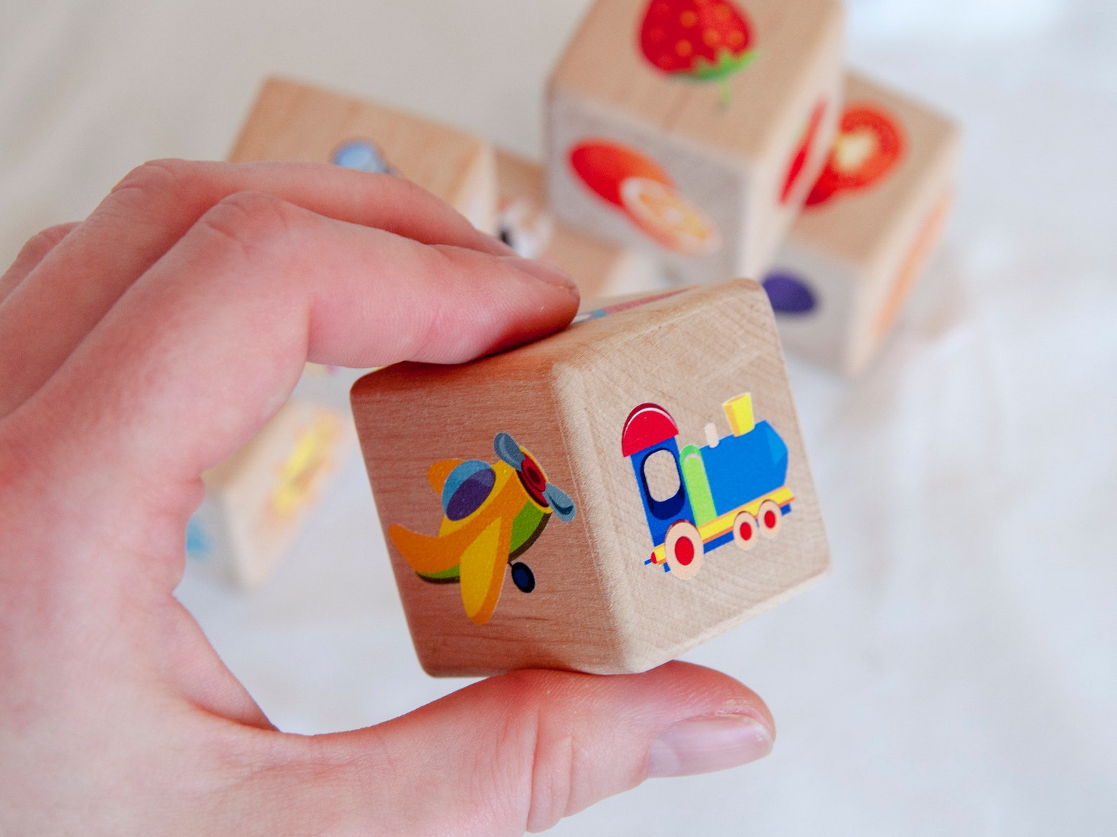 Memory Game Wooden Blocks Set of 6 Toddlers Game Christmas Etsy