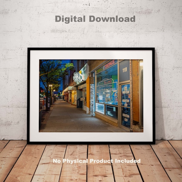 Digital Download Ann Arbor Photograph, Street Picture, Wall Decor, Student Dorm, Printable Art, Bongz and Thongz, Street Photography