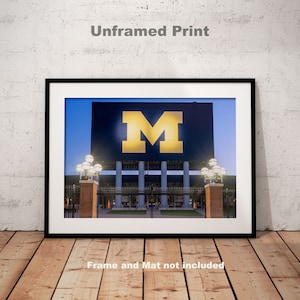 Michigan Stadium Block M Sign Ann Arbor Michigan