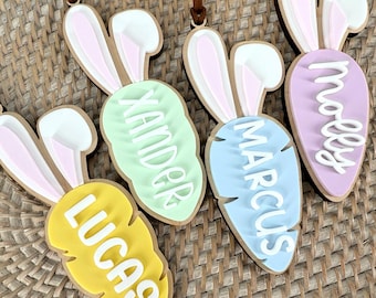 Easter Carrot Basket Name Tag | Personalized Easter Basket Tag | Custom Name Tag | Acrylic Easter Tag | Spring Basket Tag | Kids Easter