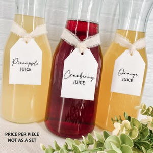 Mimosa Bar Acrylic Juice Tags — PRICE FOR 1 PIECE  | Carafe Labels for Brunch | Custom Juice Bar Signs | Champagne Bar | Party Drink Station