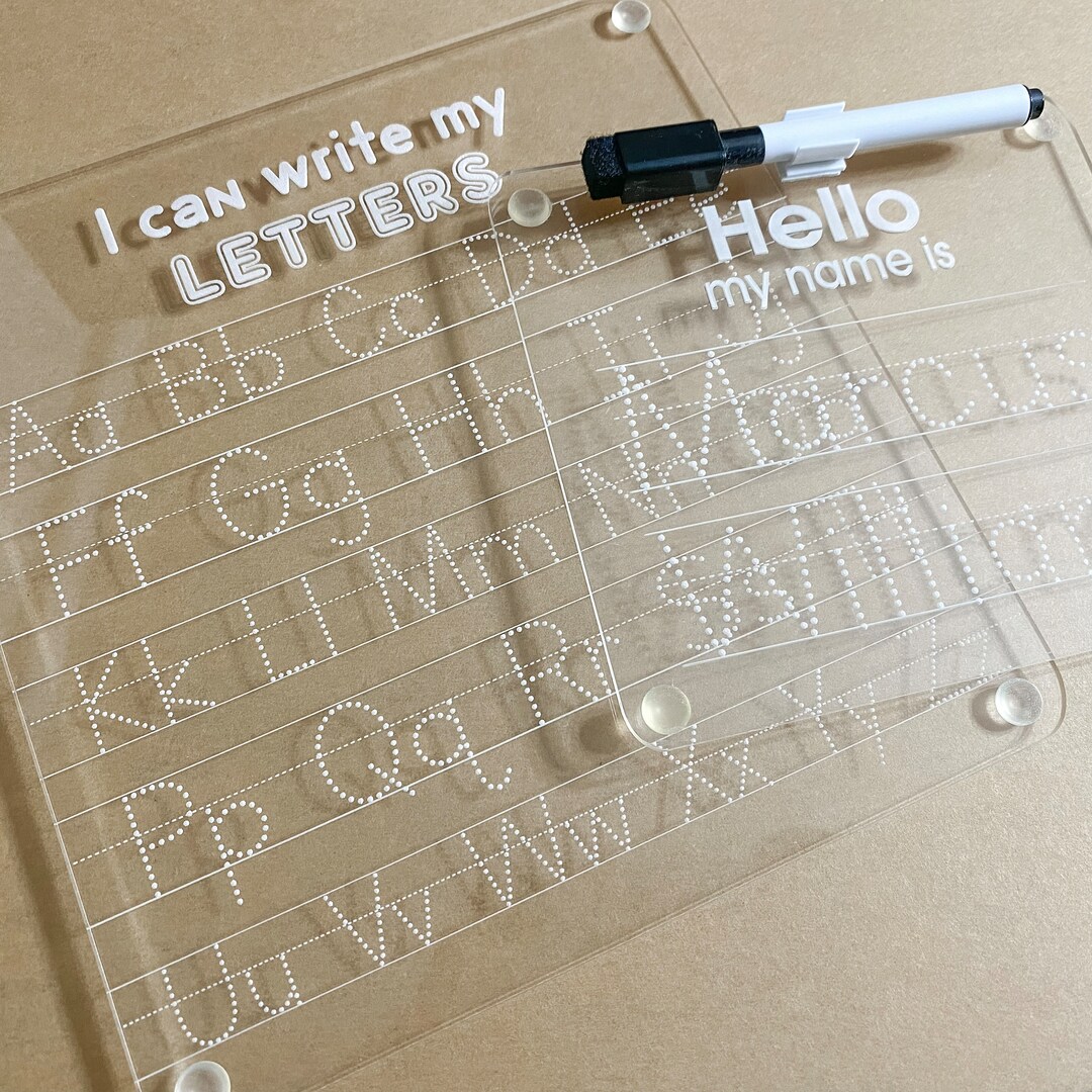 Trace Boards Dry Erase Letter Tracing Board Alphabet Trace Board Name