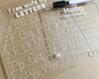 Trace Boards | Dry Erase Letter Tracing Board | Alphabet Trace Board | Name Trace Board | Letter Tracing Board