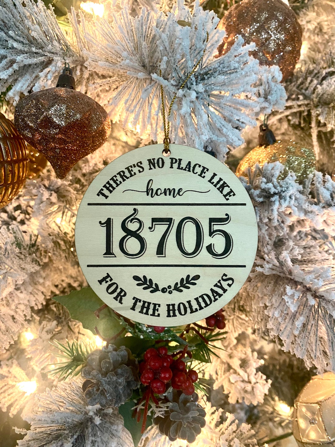 Personalized Christmas Ornament Zip Code Ornament New Home Etsy