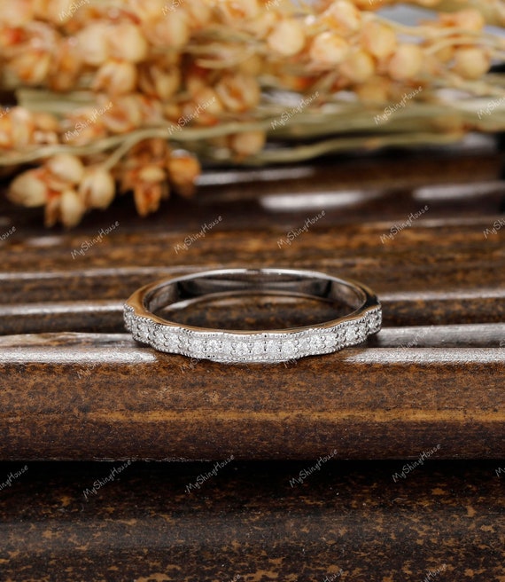 Plain diamond wedding band deals