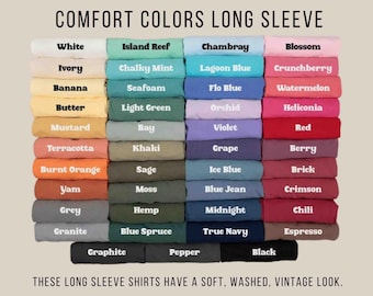 Custom Comfort Colors shirt met lange mouwen
