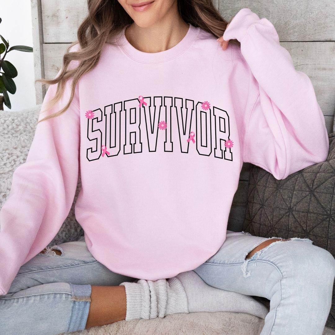 Breast Cancer Survivor Sweatshirt, Survivor sweatshirt, Breast Cancer Fighter Sweatshirt, Breast Cancer Awareness Sweatshirt