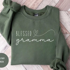 Blessed gramma sweatshirt, gramma sweater, custom gramma sweatshirt, gift for her, gramma birthday gift, cute gramma sweatshirt