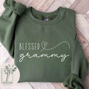 Blessed Grammy sweatshirt, Grammy sweater, custom grammy sweatshirt, gift for her, Grammy birthday gift, cute Grammy sweatshirt, grammy