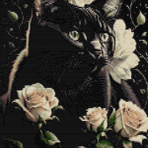 2 Loom and Peyote Patterns with Delibeads Miyuki 11/0 - Cat Art - Pattern 2788 pdf - 20 colors - Bead weaving tapestry