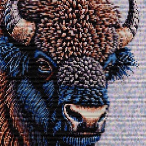 2 Loom and Peyote Patterns with Delibeads Miyuki 11/0 - Bison - Pattern 2945 pdf - 23 colors - Bead weaving tapestry