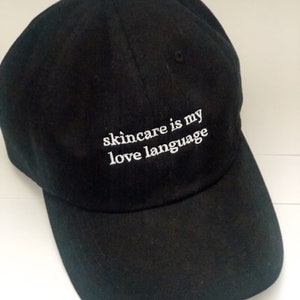 Skincare Embroidered Adjustable Dad Hat - spring baseball hat, casual baseball cap, gift for esthetician, Esthetician Christmas Gift