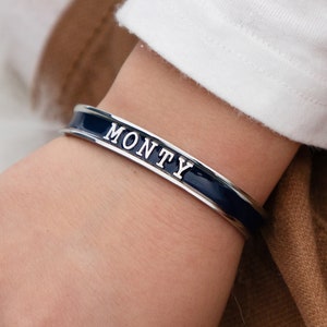 Pulsera de Esmalte Infantil, Regalo de Bautizo, Bautismo o Cumpleaños, Joyas Personalizadas para Niñas o Niños, Flexibles y Ajustables para Cualquier Edad