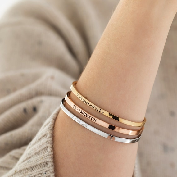 Personalized bangle bracelet discount
