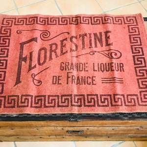 Tapis de jeu de cartes publicitaire - Florestine vintage - Bistrot français