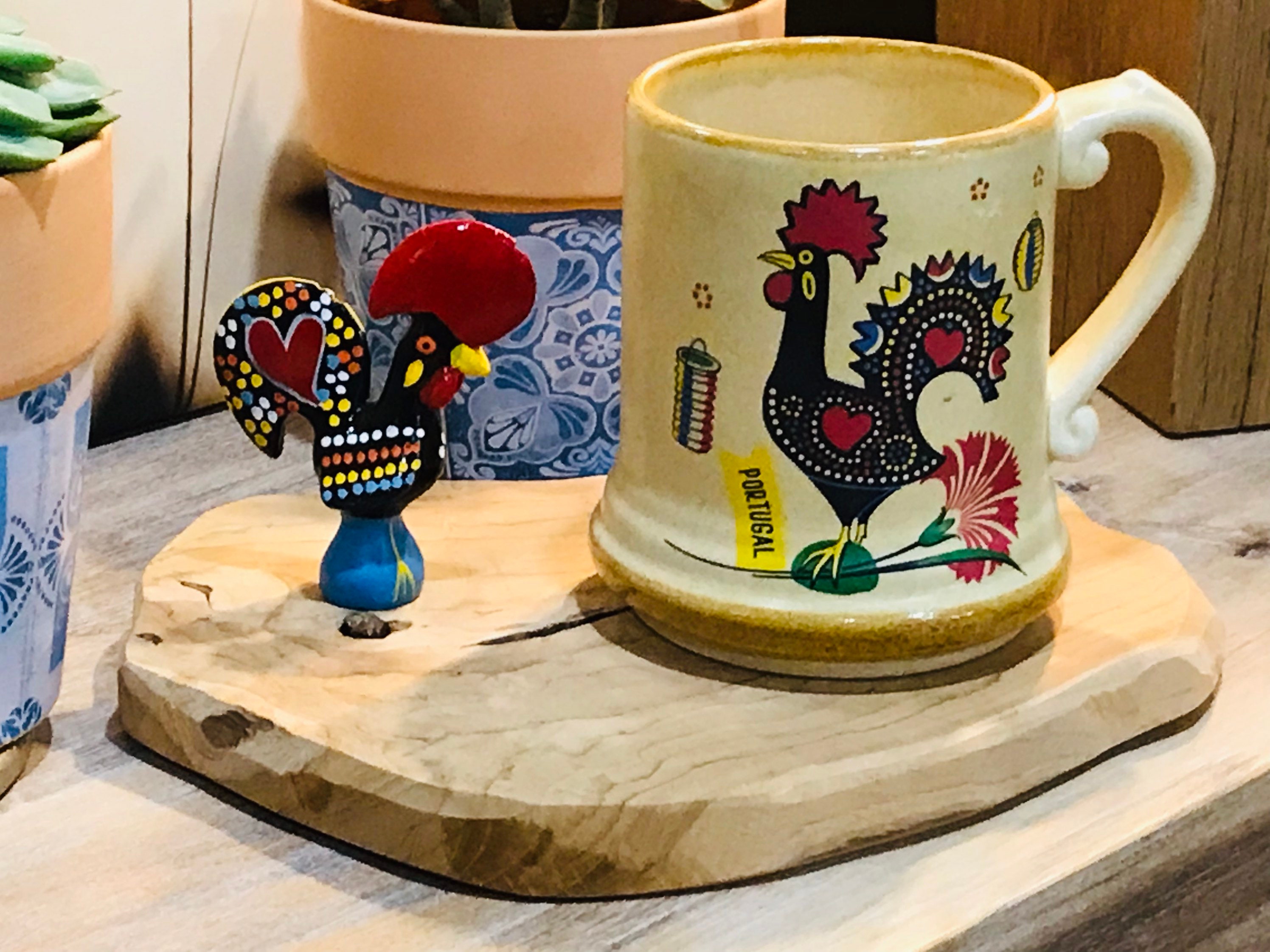 Tasse Mug Vintage Coq de Barcelos Années 1970's Argilart