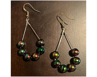Rainbow Teardrop Earrings, Gifts for her, Afrocentric, Teardrop earrings, women owned, black owned, Multicolored earrings
