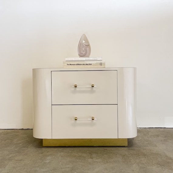 White cheap mcm nightstand