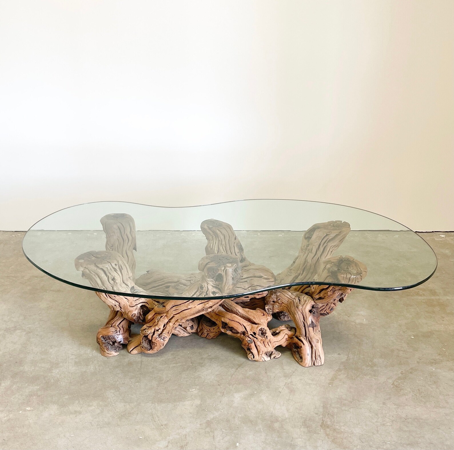 Vintage Old Vine Grapevine Wood Coffee Table MCM 70s 80s Retro Etsy