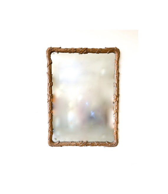 Vintage Hand Carved Ornate Wood Mirror MCM Postmodern Retro Etsy