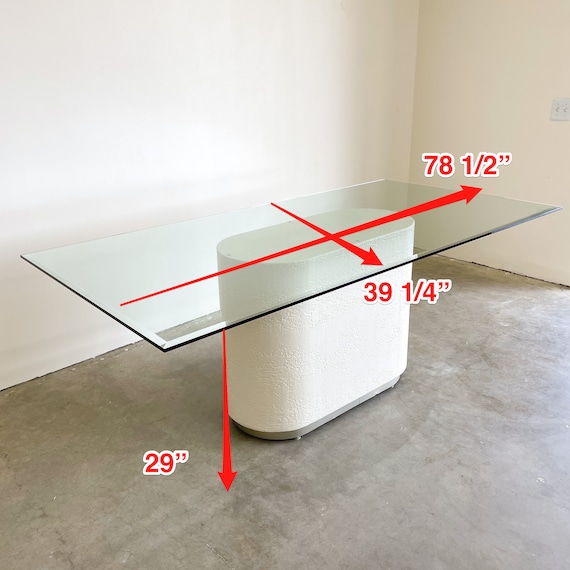 Vintage glass top dining table deals