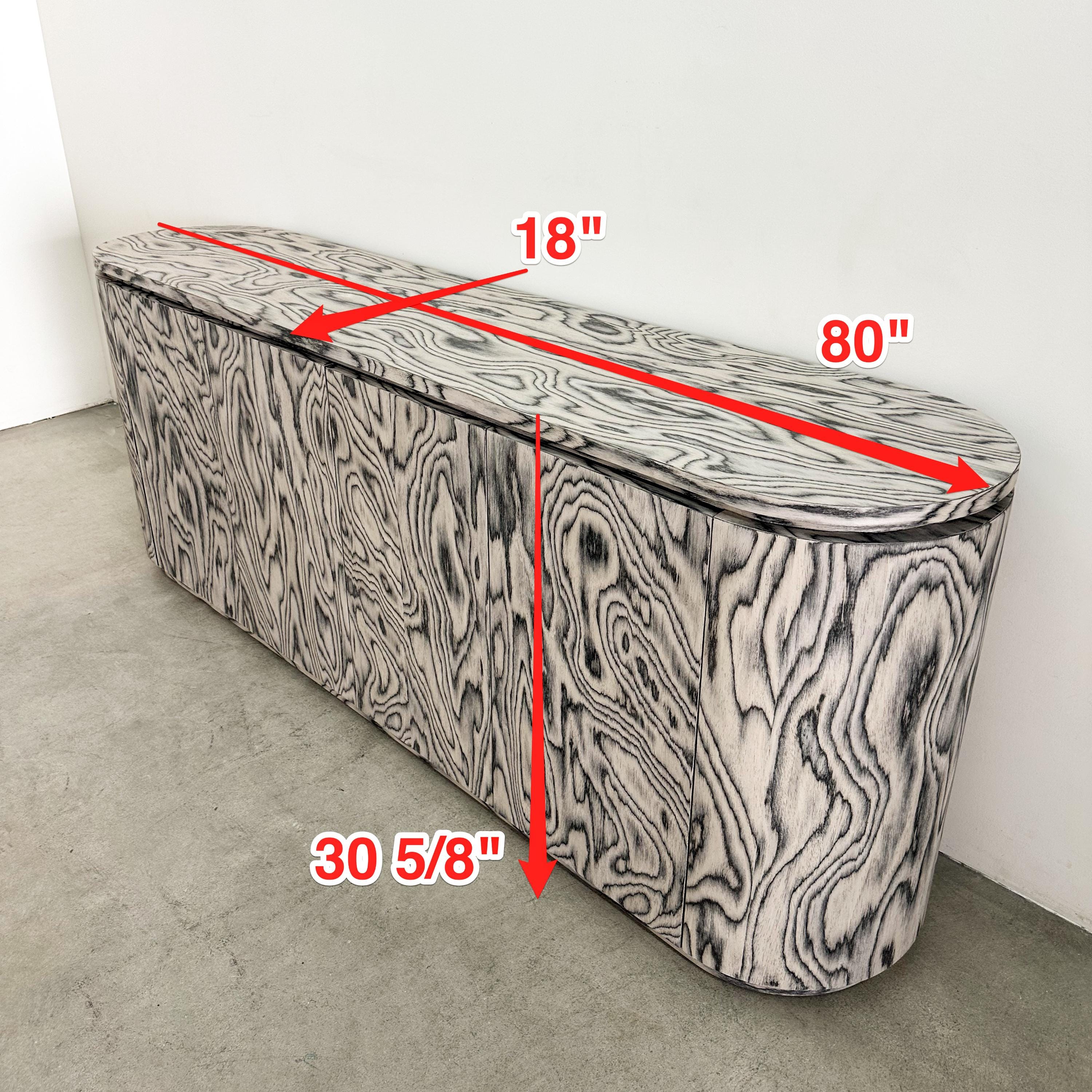 Vintage 1980s Ettore Sottsass ALPI Veneer Credenza – Postmodern