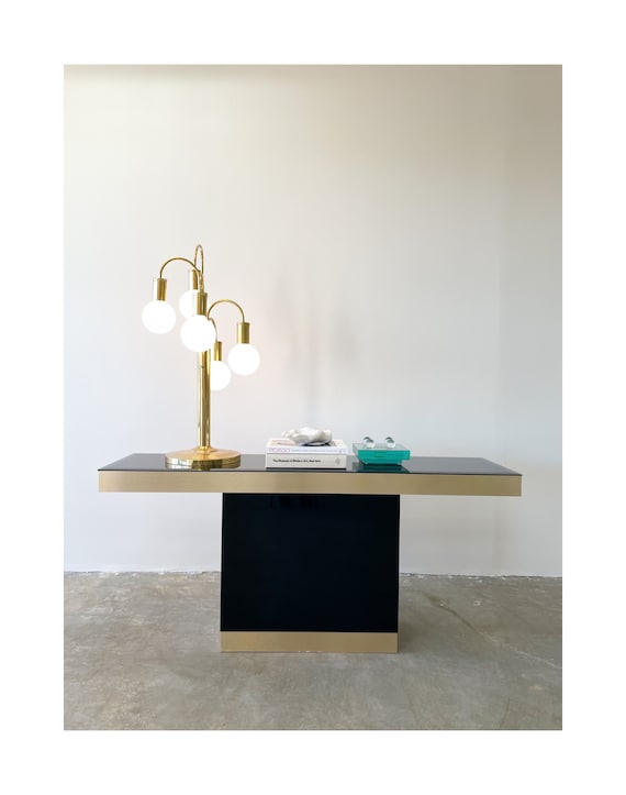 Vintage black console sale table