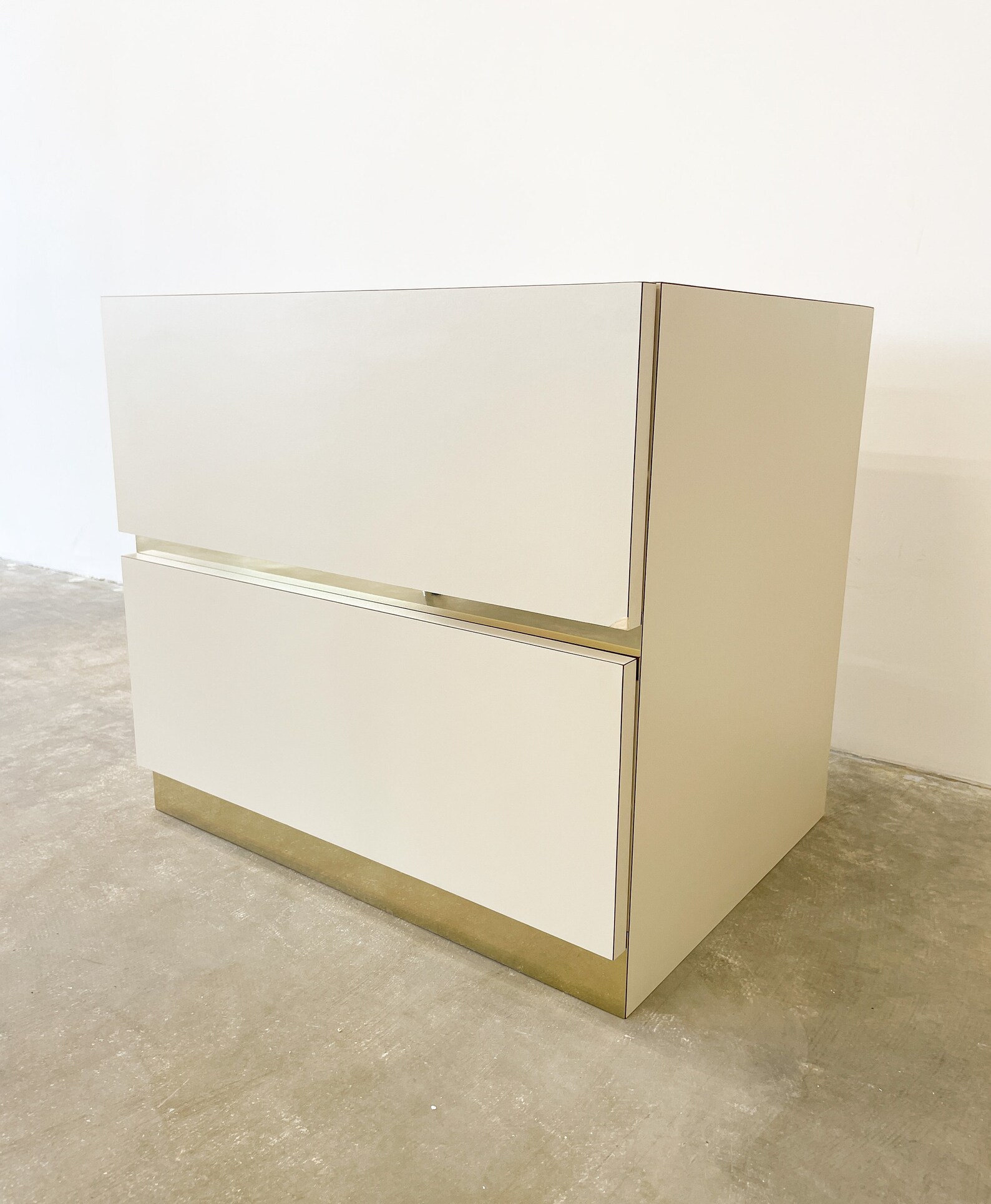 Vintage 80er Jahre Laminat Messing Zierleiste Nachttisch | Etsy