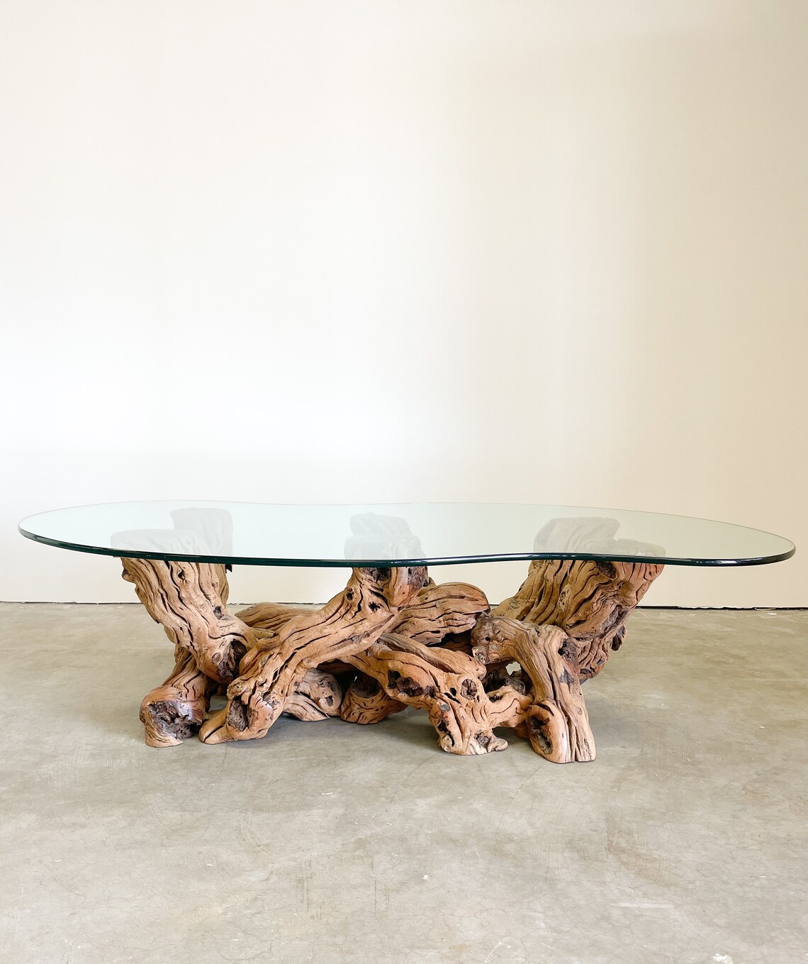 Vintage Old Vine Grapevine Wood Coffee Table MCM 70s 80s Retro Etsy