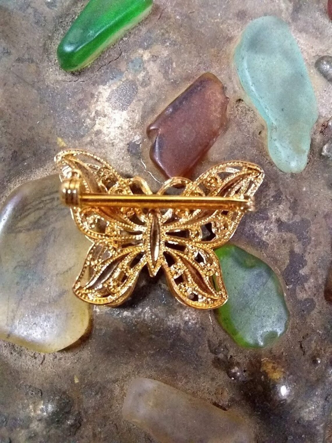 Vintage Napier Openwork Butterfly Pin - Etsy