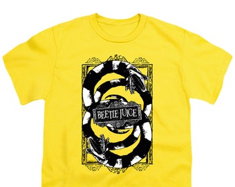 Beetlejuice Sandworms Youth Yellow Shirts