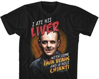 Silence of The Lambs I Ate His Liver Black Shirts