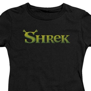 Shrek Logo Juniors and Women Black Shirts