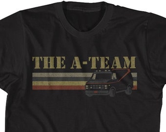 A Team Retro Van Lines Logo Black Shirts