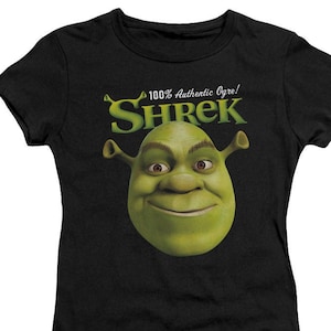Shrek 100% Authentic Ogre Juniors and Women Black Shirts