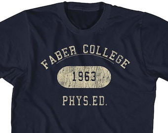 Animal House Distressed Faber College Phys. Ed. 1963 Navy Shirts