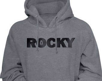 Rocky Logo Charcoal Gray Hoodies