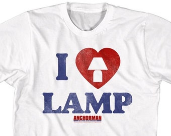 Anchorman I Love Lamp White Shirts