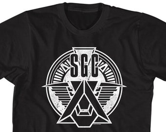Stargate SGC Emblem 7 Black Shirts